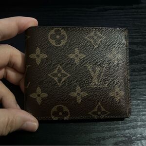 Brown Monogram Wallet / Card Holder for men.